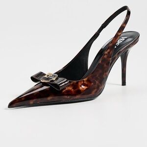 Versace Turtle Brown Sling Back